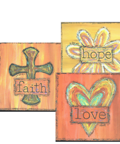 Faith, Hope and Love Wall Plaques